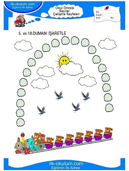 Çocuklar İçin Sayılar Çalışma Sayfaları 